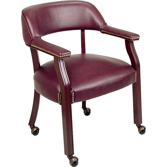Lorell Traditional Captain Side Chair With Casters [SKU - LLR60601]