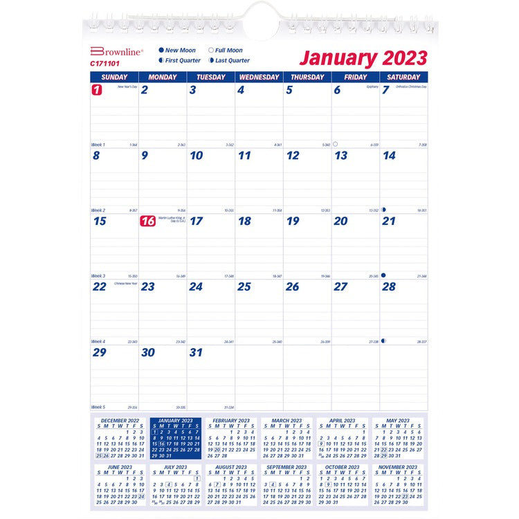 Brownline Ruled Block Wall Calendar [SKU - REDC171101]
