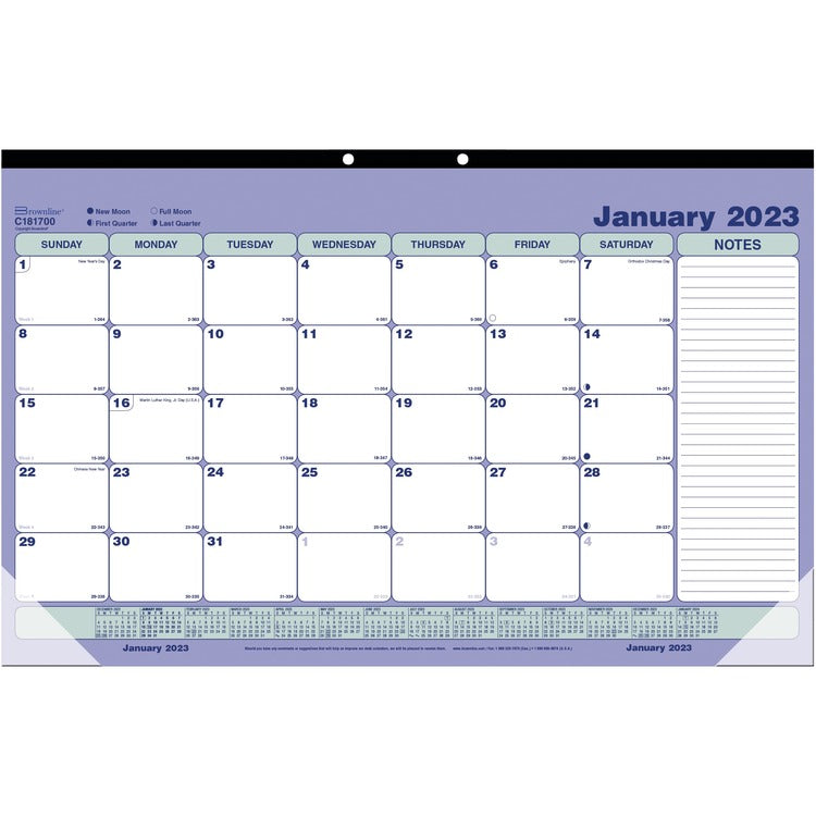 Brownline Monthly Compact Desk Pad/Wall Calendar [SKU - REDC181700]