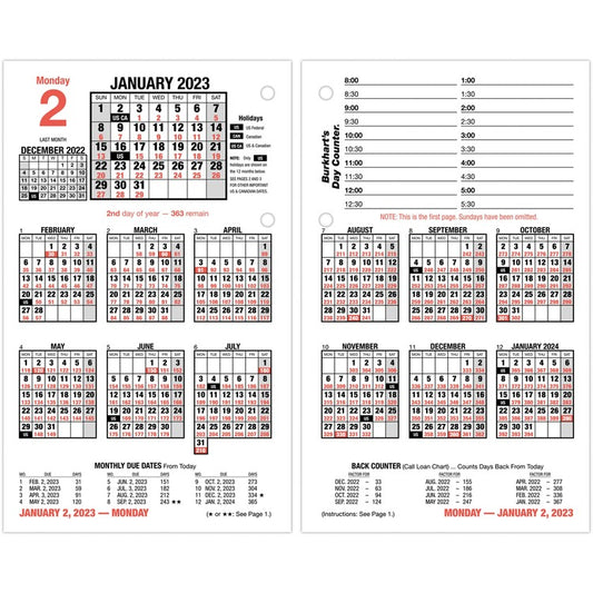 At-A-Glance Burkhart's Day Counter Daily Calendar Refill [SKU - AAGE71250]