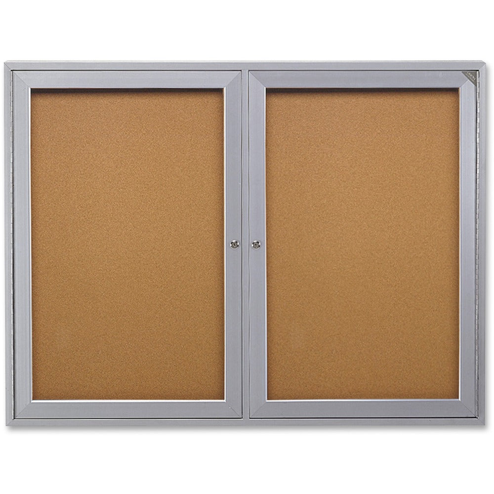 Ghent 2-Door Enclosed Indoor Bulletin Board [SKU - GHEPA23648K]