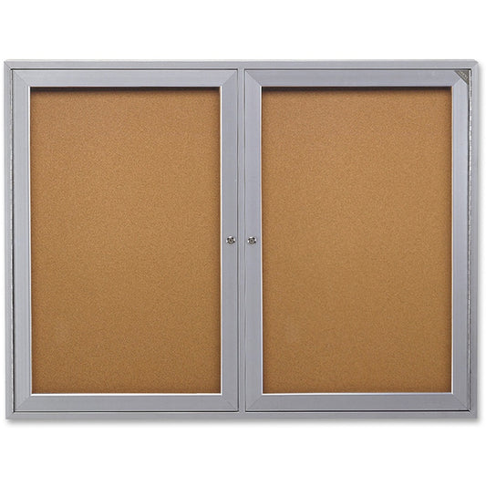 Ghent 2-Door Enclosed Indoor Bulletin Board [SKU - GHEPA23648K]