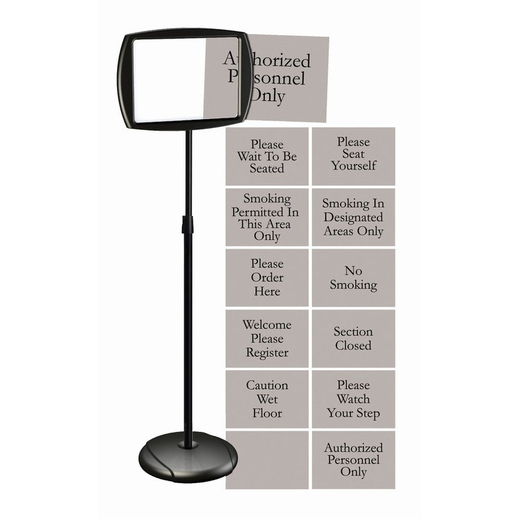 MasterVision Interchangeable Floor Pedestal Sign [SKU - BVCSIG05050505]