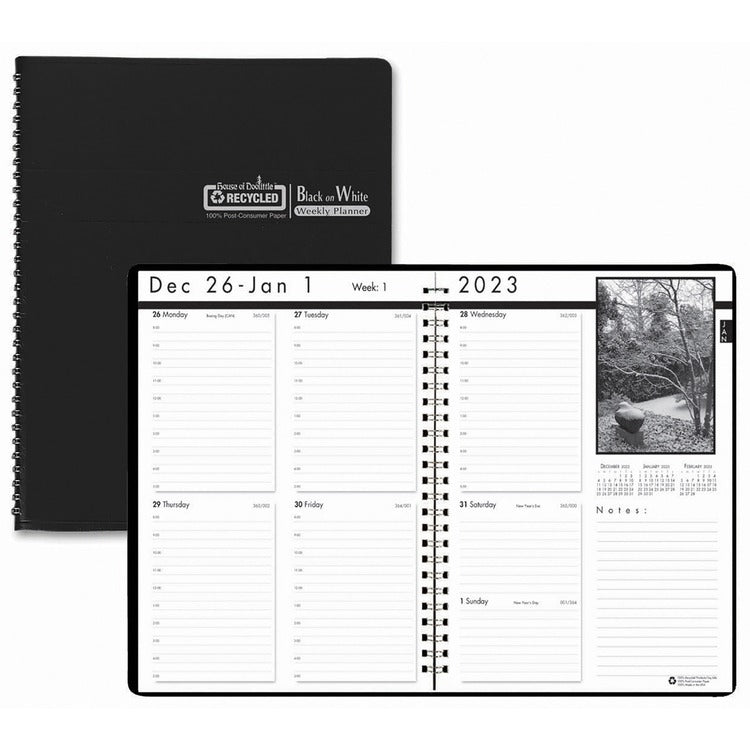 House of Doolittle Black on White Weekly Planner [SKU - HOD217102]