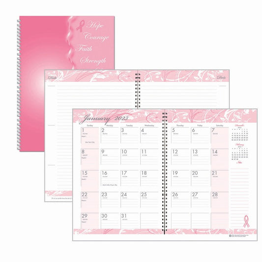 House of Doolittle BCA Pink Cover Monthly Wirebound Journal [SKU - HOD5226]