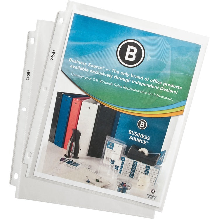 Business Source Top-Loading Poly Sheet Protectors [SKU - BSN74551]