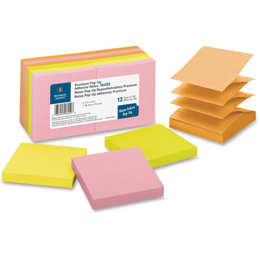 Business Source Reposition Pop-up Adhesive Notes [SKU - BSN16452]