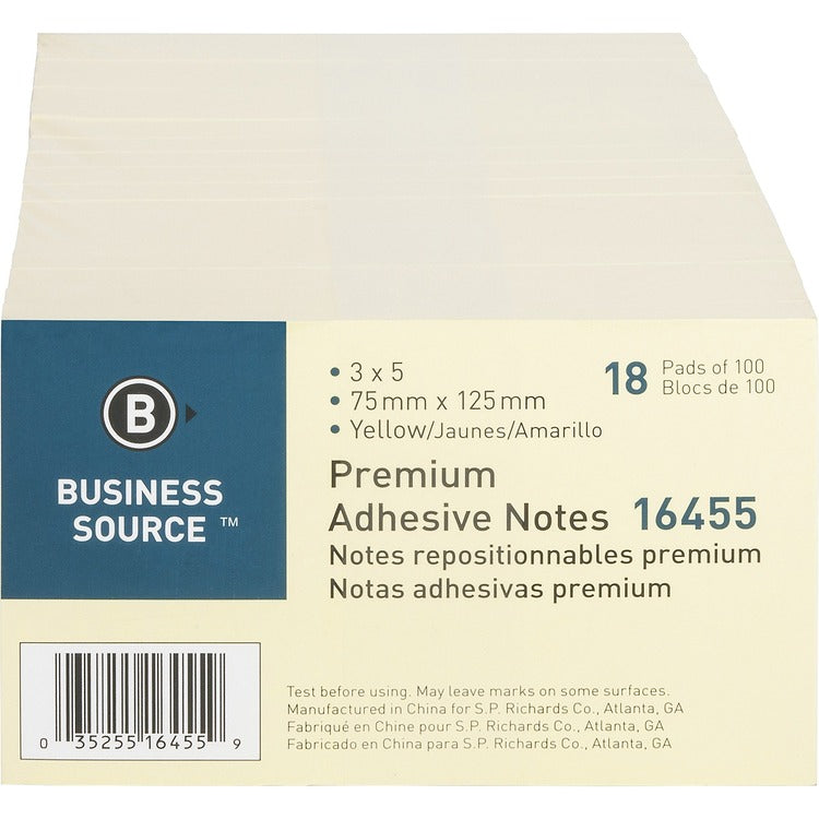 Business Source Repositionable Notes [SKU - BSN16455]