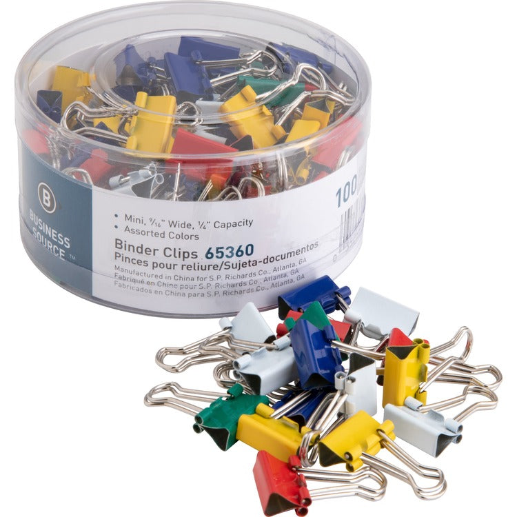 Business Source Colored Fold-back Binder Clips [SKU - BSN65360]