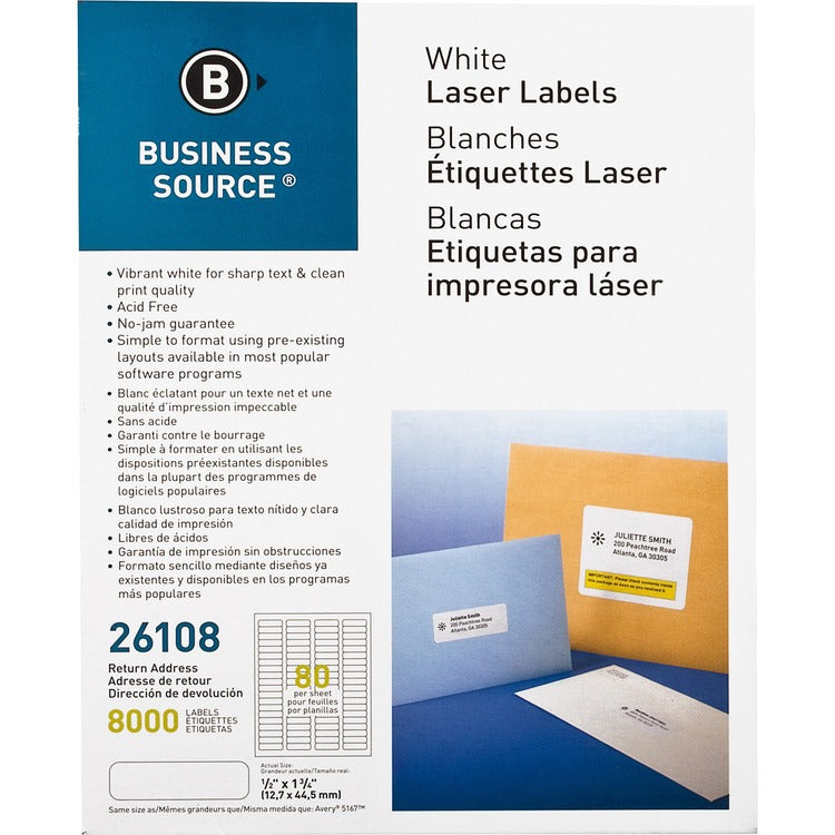 Business Source Address Laser Labels [SKU - BSN26108]