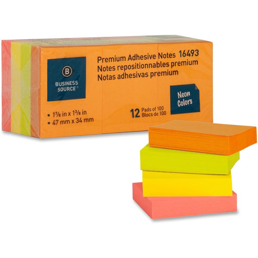 Business Source Premium Repostionable Adhesive Notes [SKU - BSN16493]