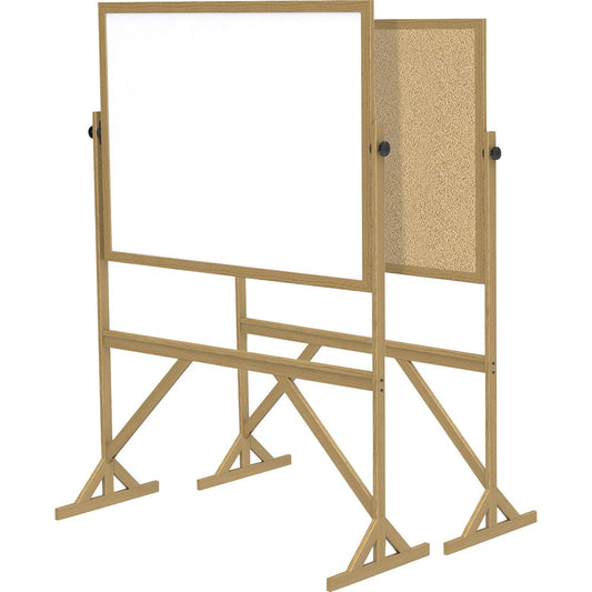 Ghent Reversible Cork Bulletin Board/Whiteboard with Wood Frame [SKU - GHERMK34]