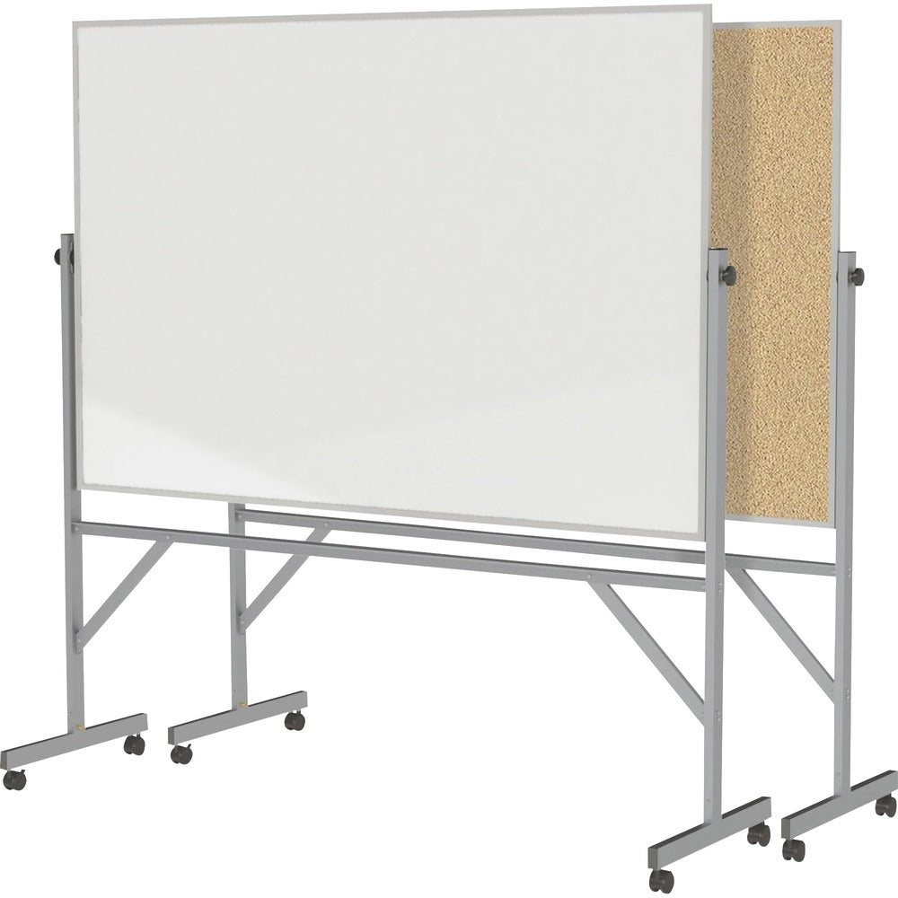 Ghent Reversible Cork Bulletin Board/Non-Magnetic Whiteboard with Aluminum Frame [SKU - GHEARMK46]