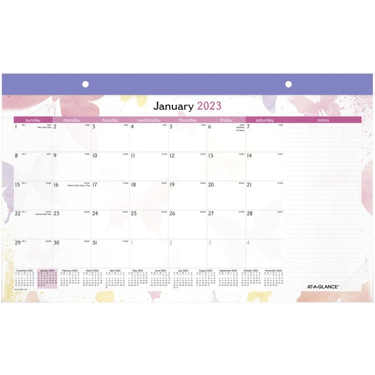 At-A-Glance Watercolors Monthly Desk Pad [SKU - AAGSK91705]