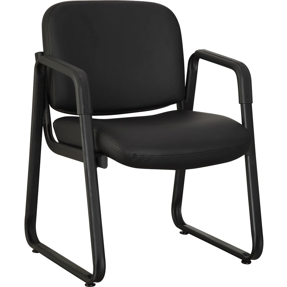 Lorell Black Leather Guest Chair [SKU - LLR84577]