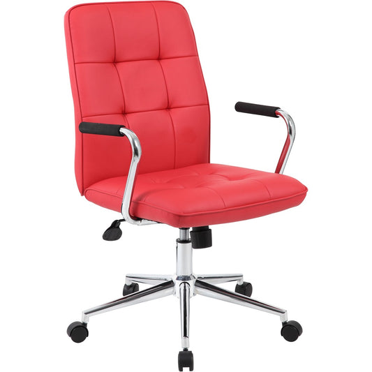 Boss Modern Office Chair with Chrome Arms [SKU - BOPB331RD]