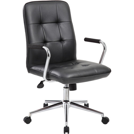 Boss Modern Office Chair with Chrome Arms [SKU - BOPB331BK]