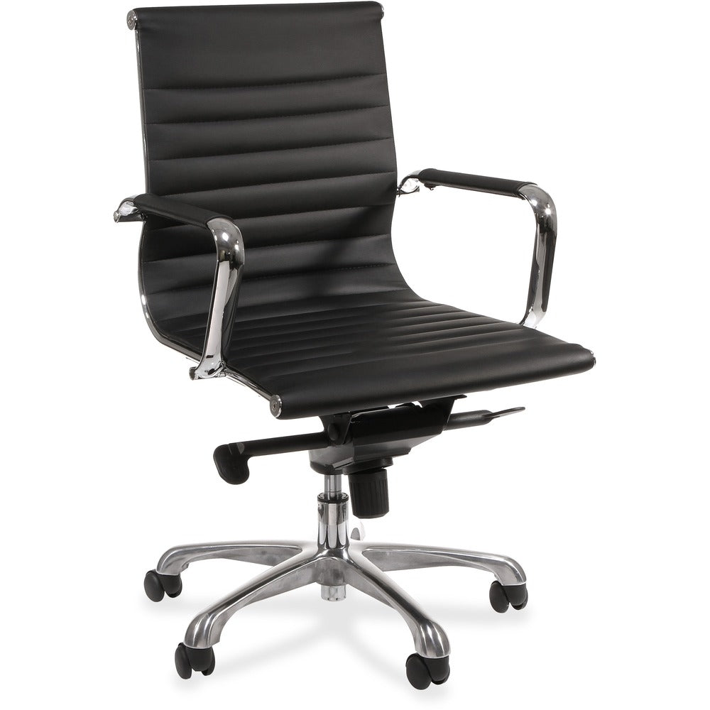 Lorell Modern Chair Series Mid-back Leather Chair [SKU - LLR59538]