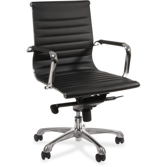 Lorell Modern Chair Series Mid-back Leather Chair [SKU - LLR59538]