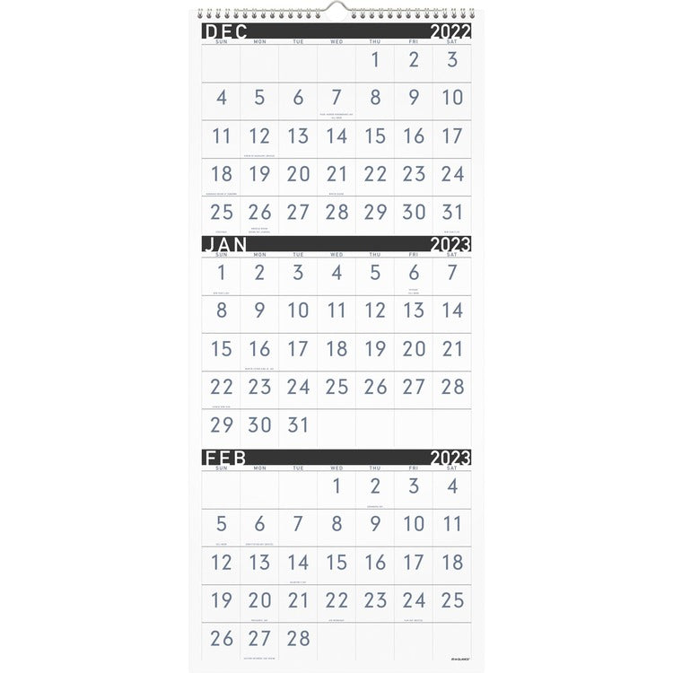 At-A-Glance Contemporary 3-Month Vertical Wall Calendar [SKU - AAGPM11X28]