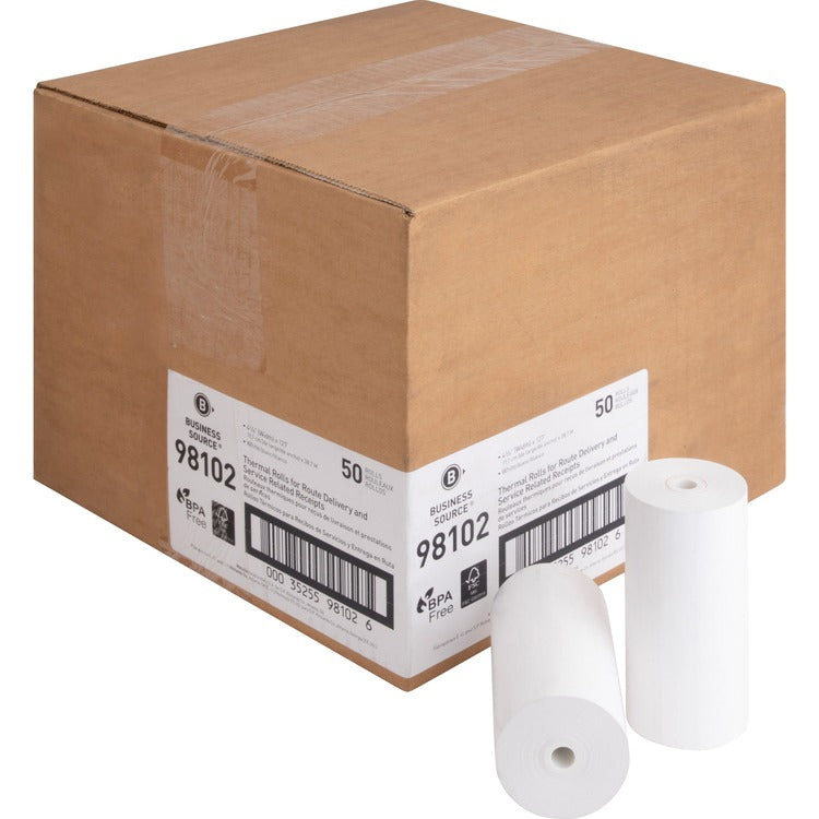 Business Source Portable Printer Receipt Thermal Rolls [SKU - BSN98102]