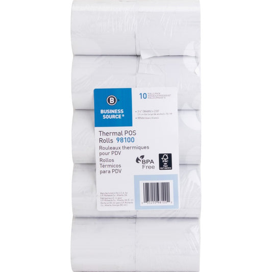 Business Source 3-1/8"x230' POS Receipt Thermal Rolls [SKU - BSN98100]