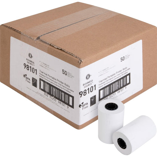 Business Source Portable Printer Thermal Rolls [SKU - BSN98101]