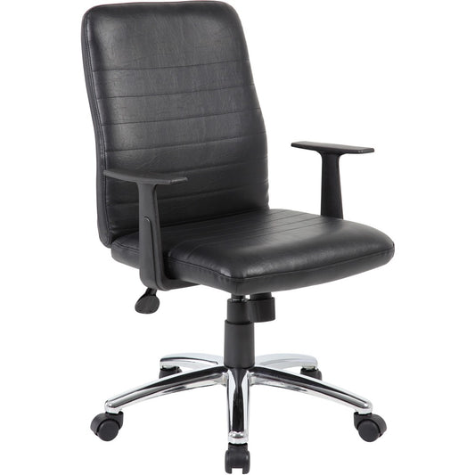 Boss B431-BK Retro Task Chair with Black T-Arms [SKU - BOPB431BK]