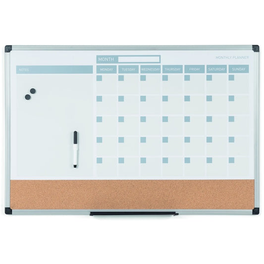 MasterVision 3-in-1 Monthly Dry-erase Calendar Board [SKU - BVCMB0707186P]