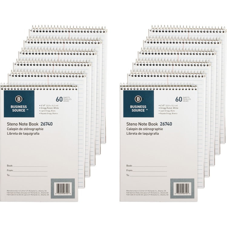 Business Source Steno Notebook [SKU - BSN26740PK]