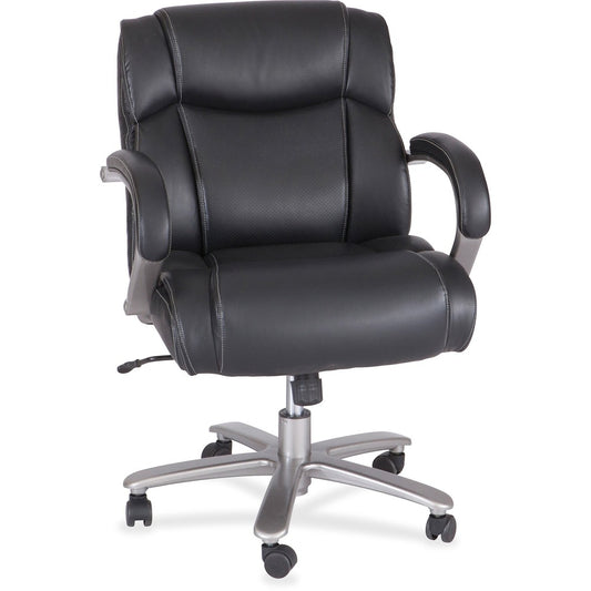 Safco Big & Tall Leather Mid-Back Task Chair [SKU - SAF3504BL]