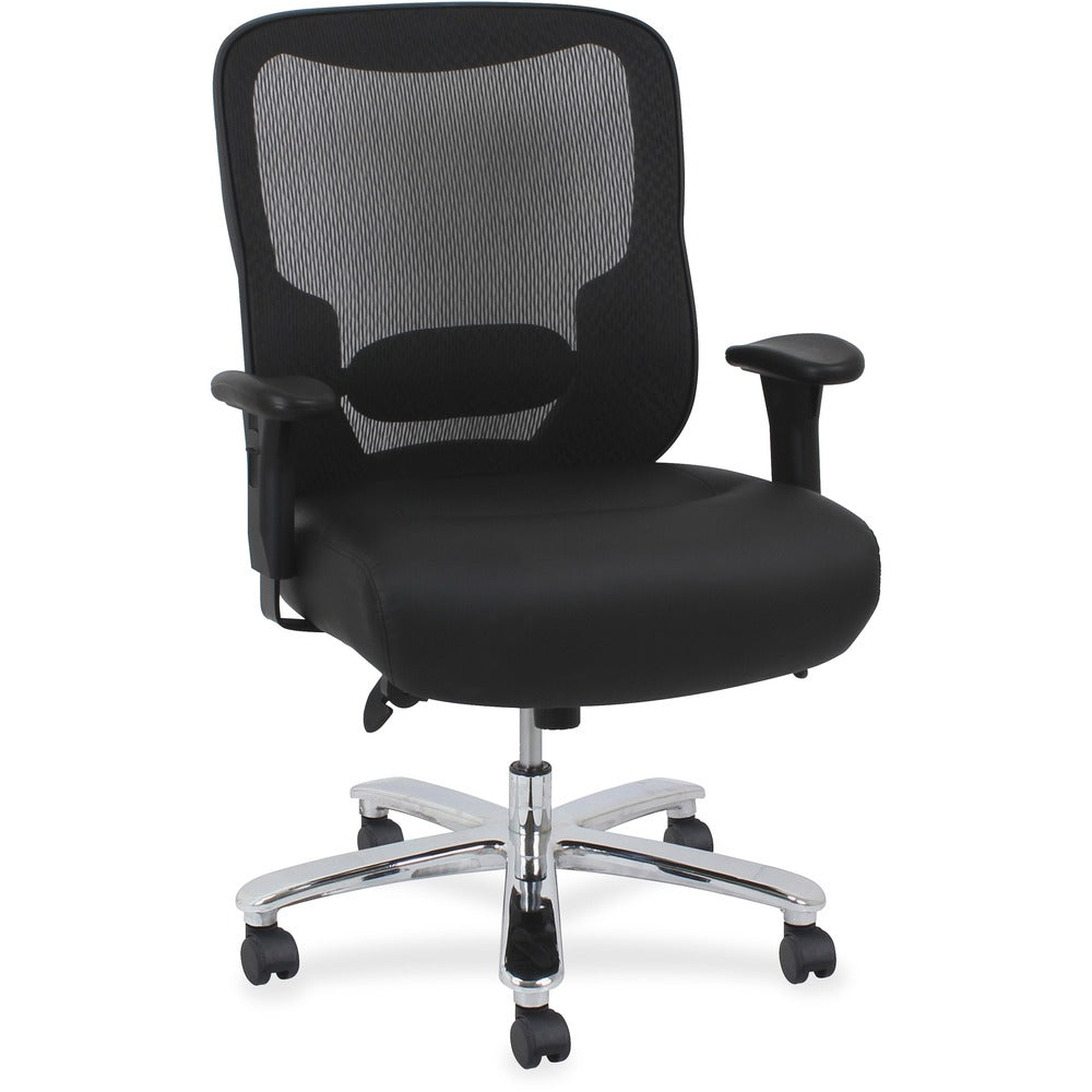 Lorell Big & Tall Mid-back Leather Task Chair [SKU - LLR62618]