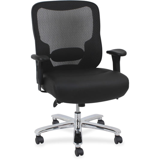 Lorell Big & Tall Mid-back Leather Task Chair [SKU - LLR62618]