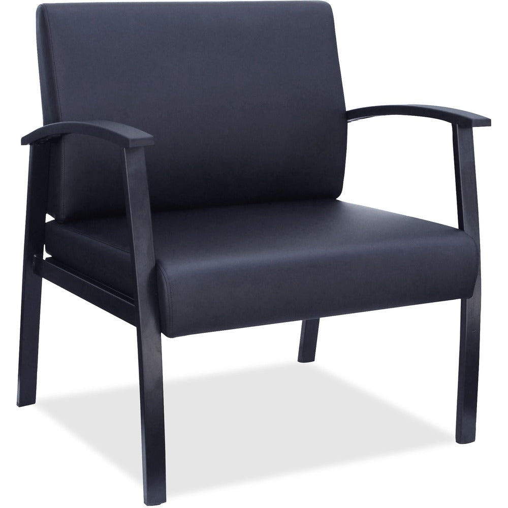 Lorell Big & Tall Black Leather Guest Chair [SKU - LLR68557]