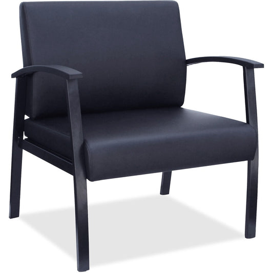 Lorell Big & Tall Black Leather Guest Chair [SKU - LLR68557]