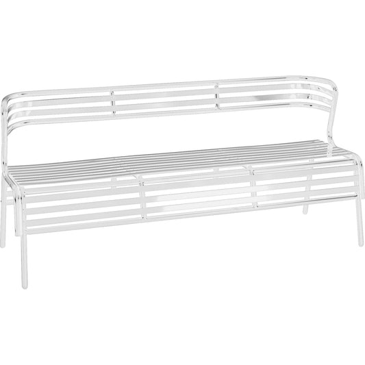 Safco CoGo Indoor/Outdoor Steel Bench with Back [SKU - SAF4368WH]