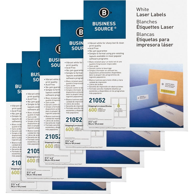 Business Source Bright White Premium-quality Address Labels [SKU - BSN21052CT]
