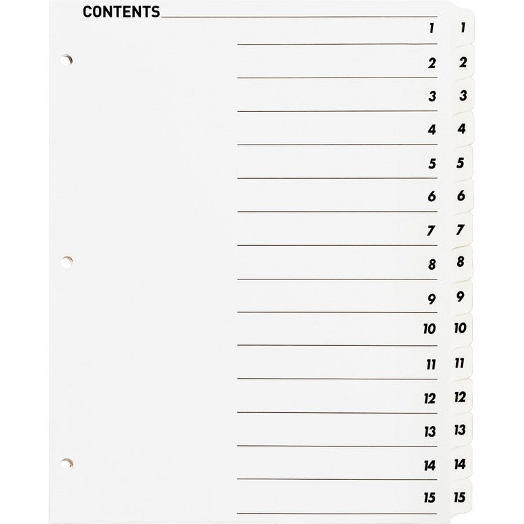 Business Source Table of Content Quick Index Dividers [SKU - BSN05857]