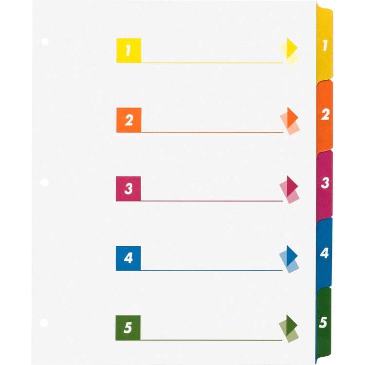 Business Source Color-coded Table of Contents/Tabs Index Dividers [SKU - BSN21908]