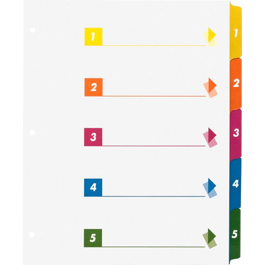 Business Source Color-coded Table of Contents/Tabs Index Dividers [SKU - BSN21908]
