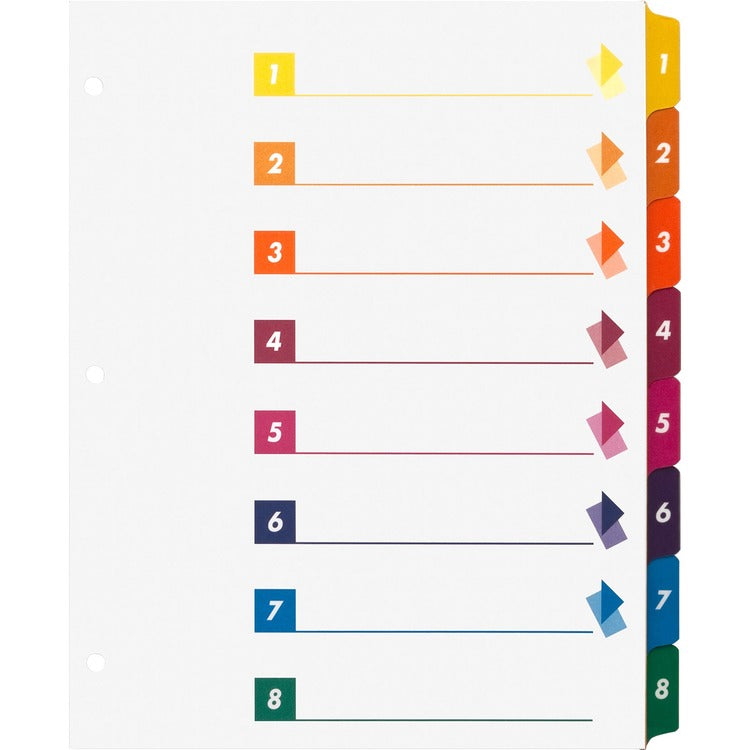 Business Source Color-coded Table of Contents/Tabs Index Dividers [SKU - BSN21909]