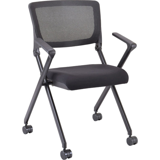 Lorell Plastic Arms Mesh Back Nesting Chair [SKU - LLR41845]