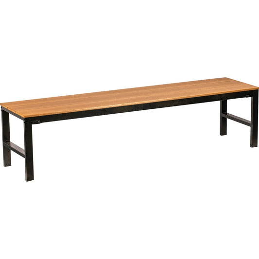 Lorell Teak Faux Wood Outdoor Bench [SKU - LLR42688]