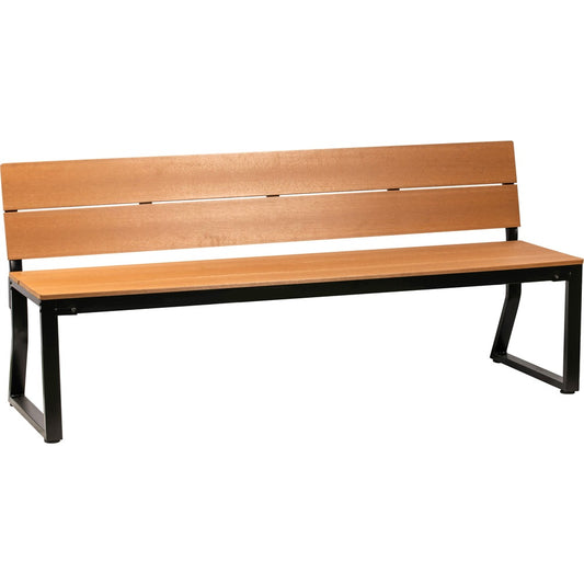 Lorell Teak Outdoor Bench With Backrest [SKU - LLR42690]