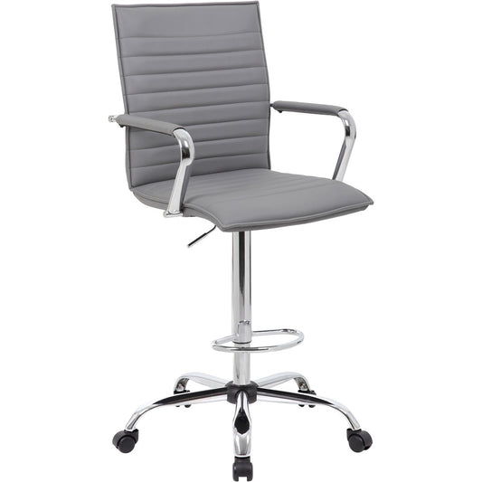 Boss Ribbed Design Drafting Stool [SKU - BOPB16533CGY]