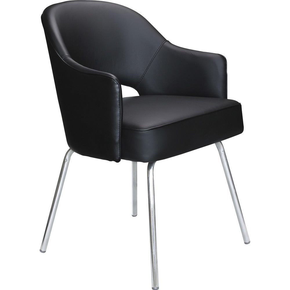 Boss Black Vinyl Guest Chair [SKU - BOPB489CBK]