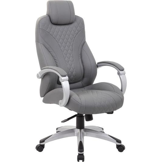 Boss Hinged Arm Executive Chair With Synchro-Tilt, Grey [SKU - BOPB8871GY]