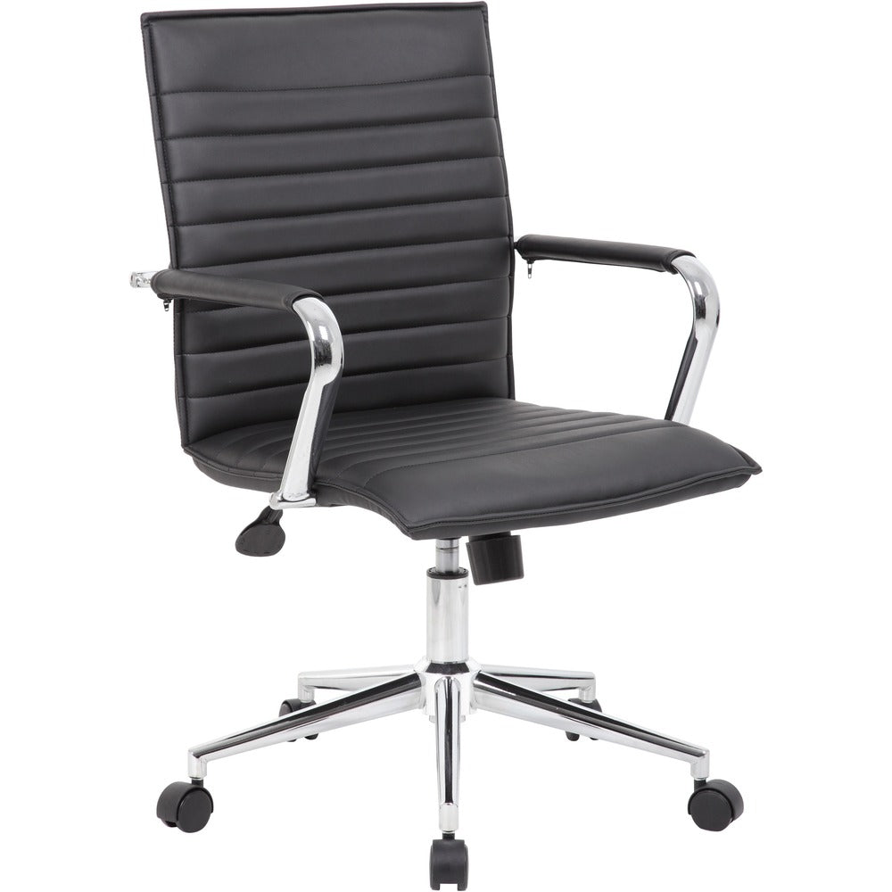 Boss Black Vinyl Hospitality Chair [SKU - BOPB9533CBK]