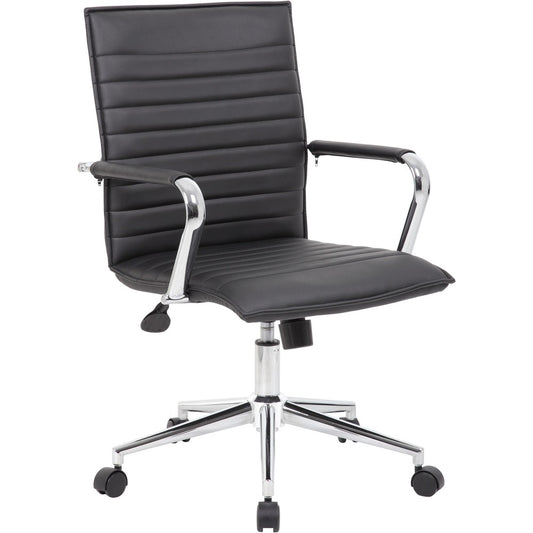 Boss Black Vinyl Hospitality Chair [SKU - BOPB9533CBK]