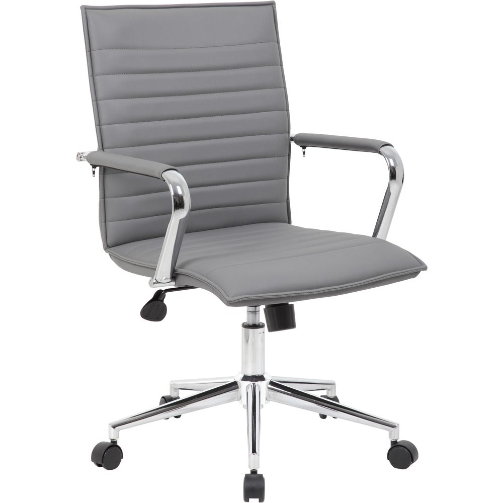 Boss Grey Vinyl Hospitality Chair [SKU - BOPB9533CGY]